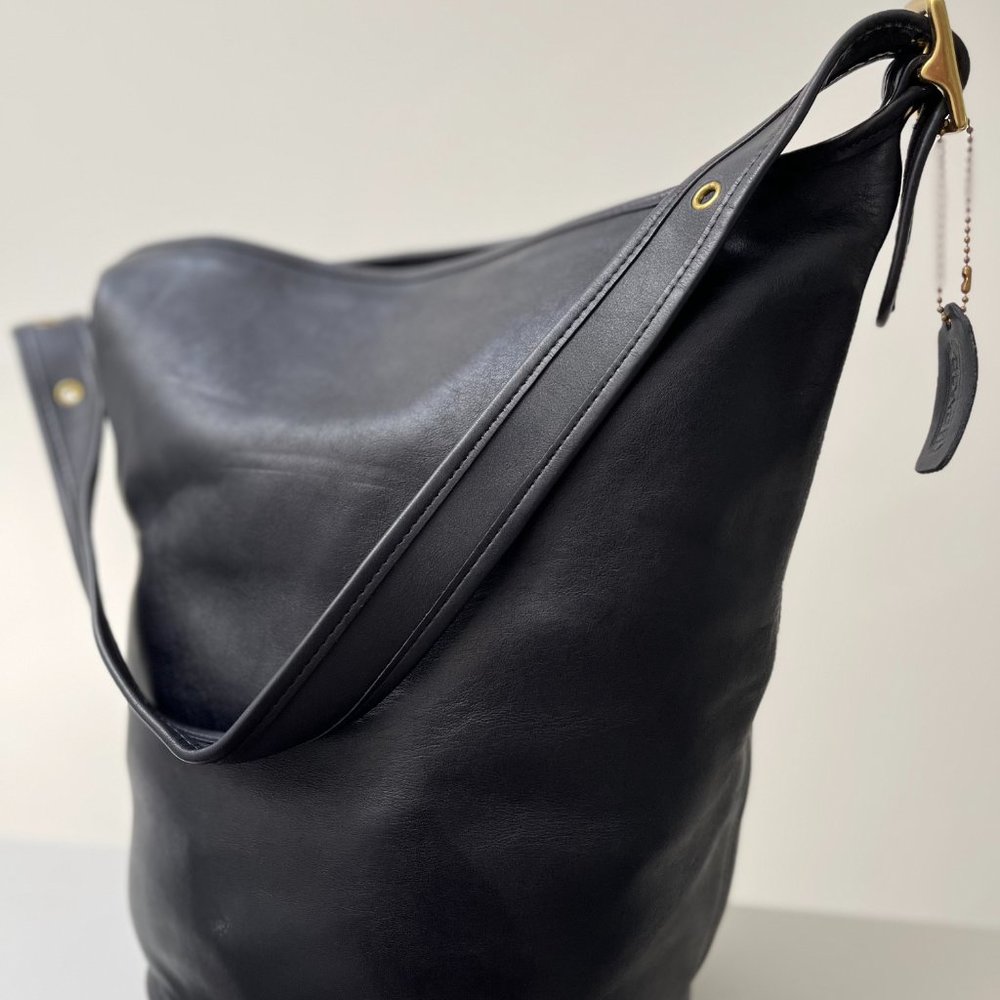 Vintage Coach XL Duffle Feed Sac Travel Weekender 9085, Navy